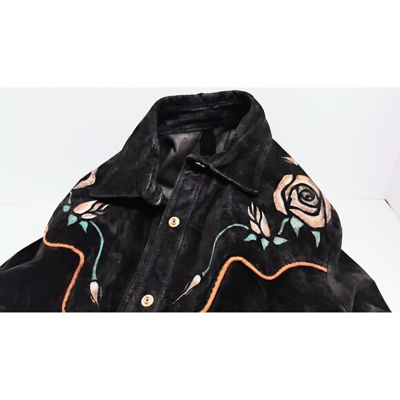 VINTAGE MICHAEL HOBAN NORTH BEACH WOMANS L SUEDE LEATHER WESTERN BLAZER READ!!! - Picture 5 of 10